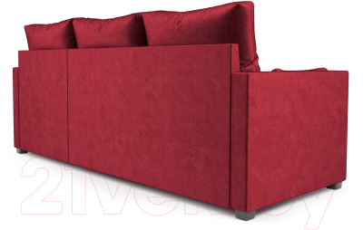 Диван угловой Mebel-Ars Париж (бархат красный Star Velvet 3 Dark Red)