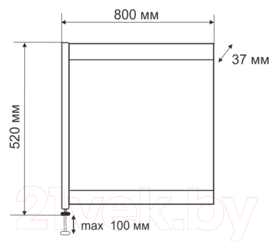 Экран для ванны Emmy Торцевой 80 L