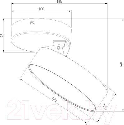 Потолочный светильник Elektrostandard Pila 12W 4200К / 25135/LED (черный)