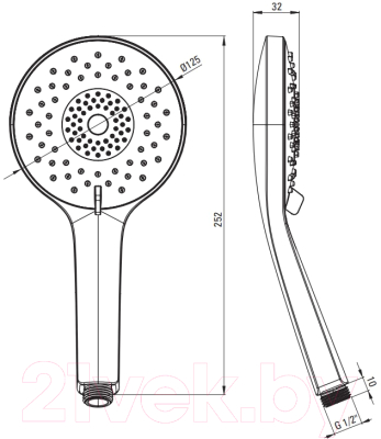 Душевая система со смесителем Deante Agava NAC 09NP