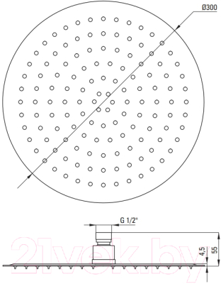 Душевая система со смесителем Deante Agava NAC 09NP