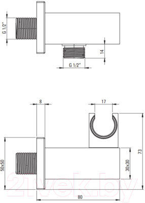 Подключение для душевого шланга Deante Cascada NAC 058K