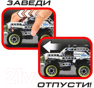 Конструктор инерционный Brick Полицейский джип / 2588807