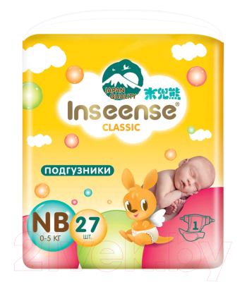 Подгузники детские Inseense Classic NB 0-5 кг / InsCNB27Yel