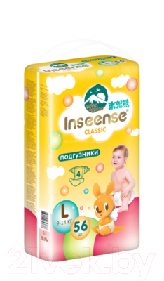 Подгузники детские Inseense Classic L 9-14 кг / InsCL56Yel