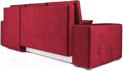 Диван угловой Mebel-Ars Монреаль правый (бархат красный/Star Velvet 3 Dark Red)