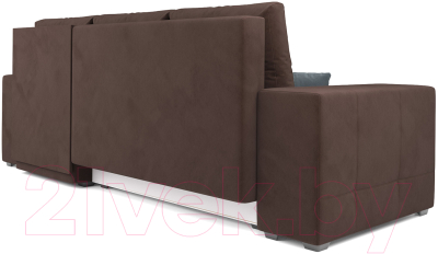 Диван угловой Mebel-Ars Монреаль правый (велюр молочный шоколад / НВ-178/13)