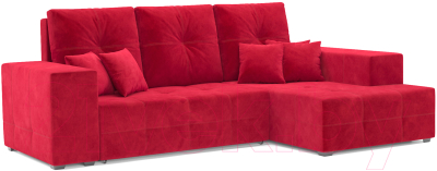 Диван угловой Mebel-Ars Монреаль правый (кордрой красный) - фото