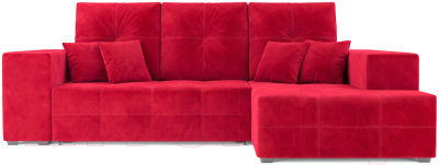 Диван угловой Mebel-Ars Монреаль правый (кордрой красный)