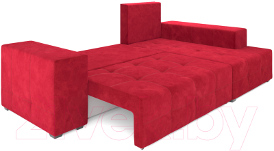 Диван угловой Mebel-Ars Монреаль правый (кордрой красный)