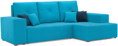 Диван угловой Mebel-Ars Монреаль правый (синий) - фото