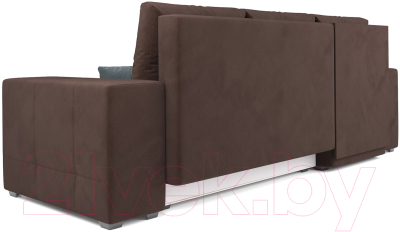 Диван угловой Mebel-Ars Монреаль левый (велюр молочный шоколад / НВ-178/13)