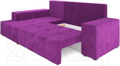 Диван угловой Mebel-Ars Монреаль левый (фиолетовый)