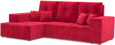 Диван угловой Mebel-Ars Монреаль левый (кордрой красный) - фото