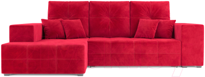 Диван угловой Mebel-Ars Монреаль левый (кордрой красный)