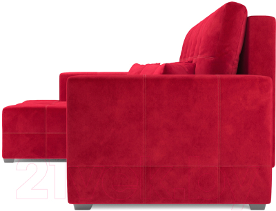 Диван угловой Mebel-Ars Монреаль левый (кордрой красный)