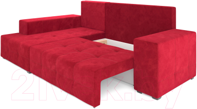 Диван угловой Mebel-Ars Монреаль левый (кордрой красный)
