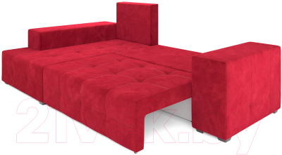 Диван угловой Mebel-Ars Монреаль левый (кордрой красный)