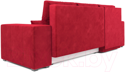 Диван угловой Mebel-Ars Монреаль левый (кордрой красный)
