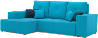 Диван угловой Mebel-Ars Монреаль левый (синий) - фото