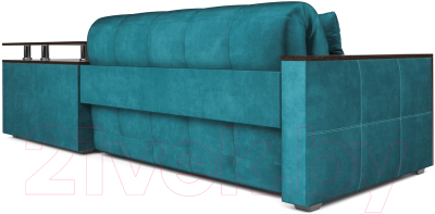 Диван угловой Mebel-Ars Прага (бархат сине-зеленый Star Velvet 43 Black Green)