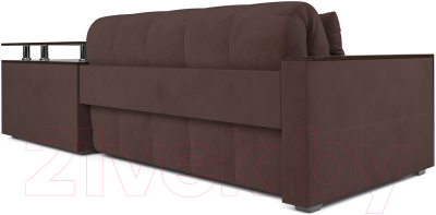 Диван угловой Mebel-Ars Прага (велюр молочный шоколад НВ-178 13)