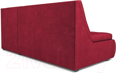 Диван угловой Mebel-Ars Дубай (бархат красный Star Velvet 3 Dark Red)