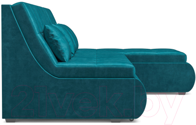 Диван угловой Mebel-Ars Дубай (бархат сине-зеленый Star Velvet 43 Black Green)