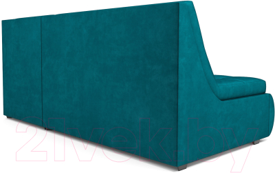 Диван угловой Mebel-Ars Дубай (бархат сине-зеленый Star Velvet 43 Black Green)