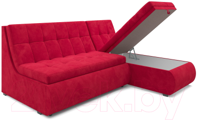 Диван угловой Mebel-Ars Дубай (кордрой красный)