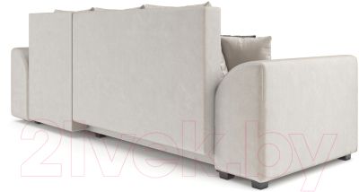 Диван угловой Mebel-Ars Каскад правый (бархат бежевый Star Velvet 6 Beige)
