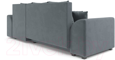 Диван угловой Mebel-Ars Каскад правый (велюр серо-синий HB-178 26)