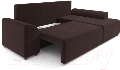 Диван угловой Mebel-Ars Каскад правый (велюр шоколад HB-178 16)