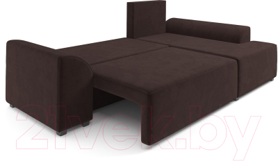 Диван угловой Mebel-Ars Каскад правый (велюр шоколад HB-178 16)