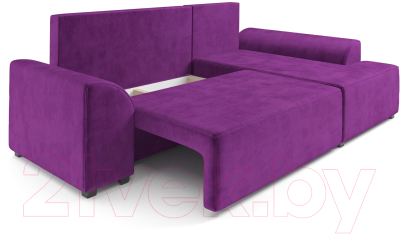 Диван угловой Mebel-Ars Каскад правый (фиолетовый)