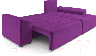 Диван угловой Mebel-Ars Каскад правый (фиолетовый)