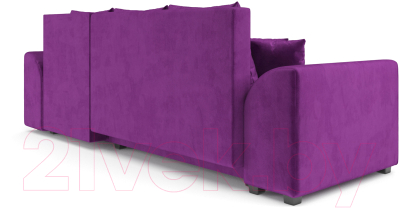 Диван угловой Mebel-Ars Каскад правый (фиолетовый)