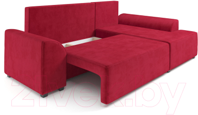 Диван угловой Mebel-Ars Каскад правый (кордрой красный)