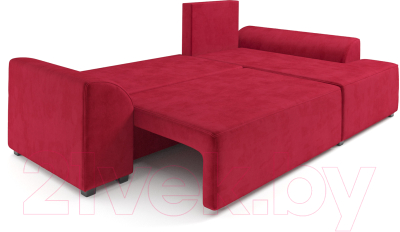 Диван угловой Mebel-Ars Каскад правый (кордрой красный)