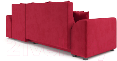 Диван угловой Mebel-Ars Каскад правый (кордрой красный)