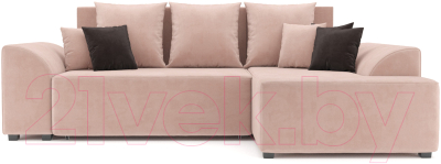 Диван угловой Mebel-Ars Каскад правый (кордрой бежевый)