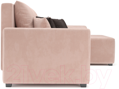 Диван угловой Mebel-Ars Каскад правый (кордрой бежевый)