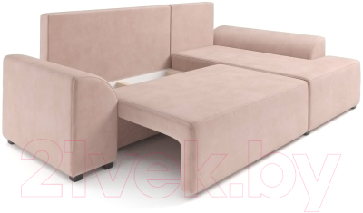 Диван угловой Mebel-Ars Каскад правый (кордрой бежевый)