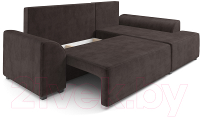 Диван угловой Mebel-Ars Каскад правый (кордрой коричневый)