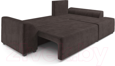 Диван угловой Mebel-Ars Каскад правый (кордрой коричневый)