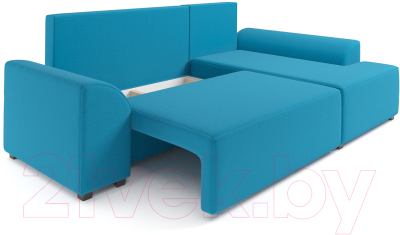 Диван угловой Mebel-Ars Каскад правый (синий)