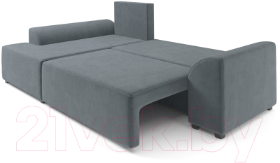 Диван угловой Mebel-Ars Каскад левый (велюр серо-синий HB-178 26)