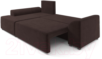Диван угловой Mebel-Ars Каскад левый (велюр шоколад HB-178 16)