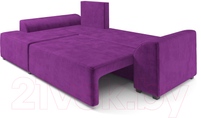 Диван угловой Mebel-Ars Каскад левый (фиолетовый)