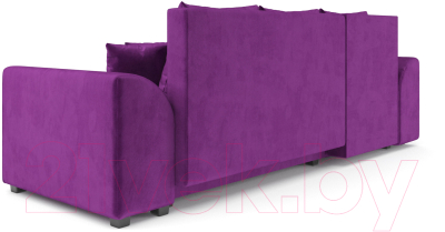 Диван угловой Mebel-Ars Каскад левый (фиолетовый)